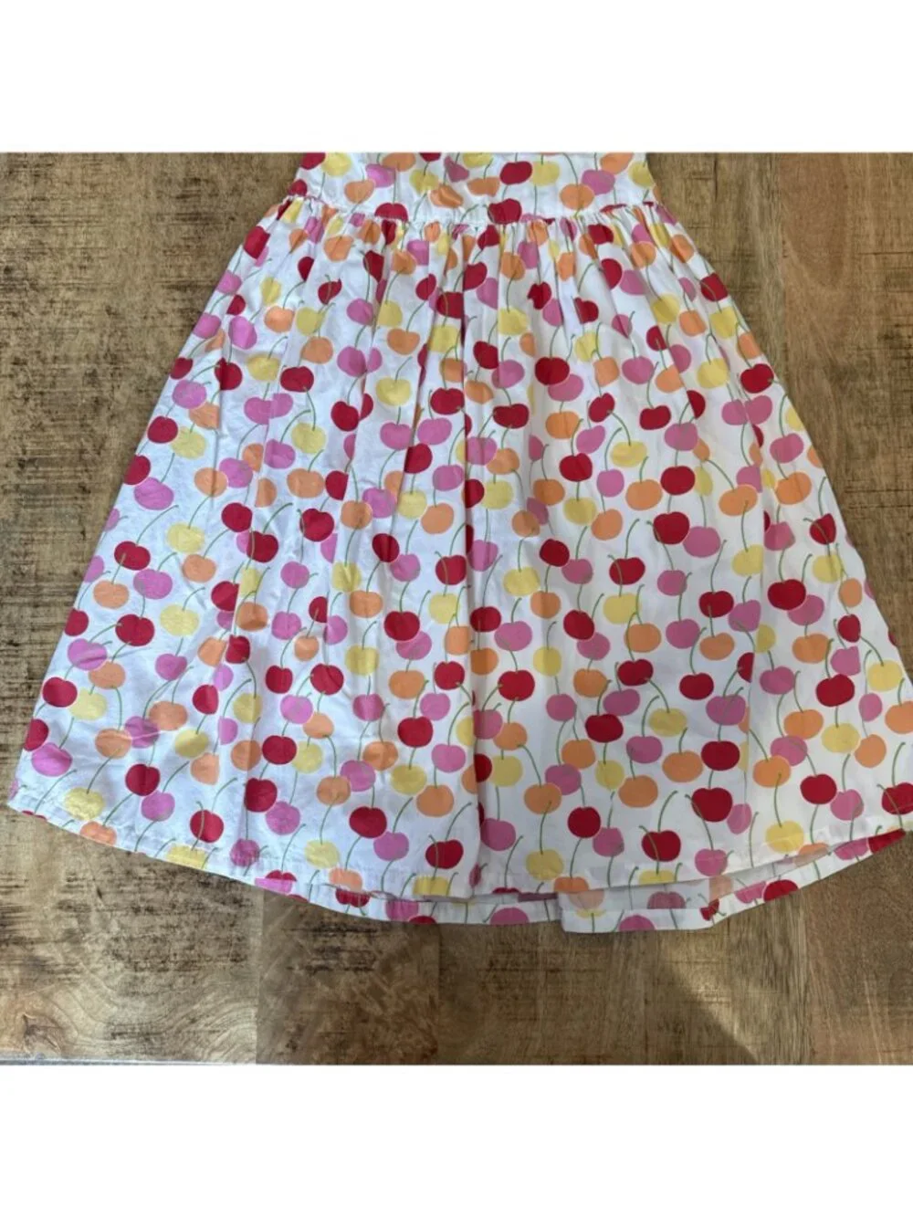 Gymboree White Cherry Baby Halter Dress girls 12 cherries Cottagecore beach